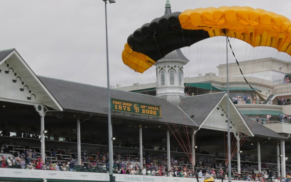The Golden Knights Perform a Drop Exercise at the 152nd Running of the Kentucky Derby