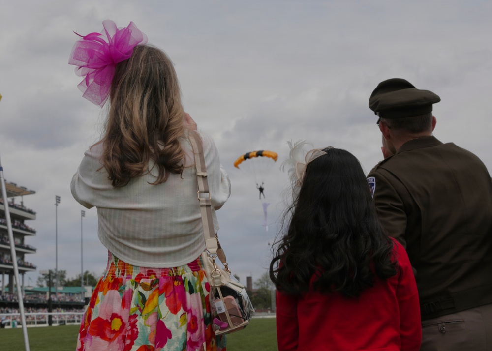 The Golden Knights Perform a Drop Exercise at the 152nd Running of the Kentucky Derby