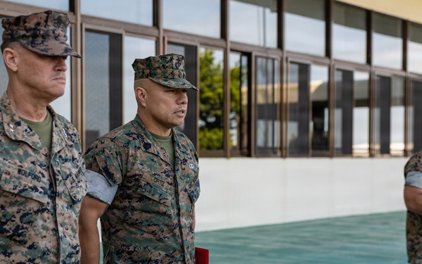 MCIPAC Officials award Marines, Sailors and members of the Okinawa Defense Bureau