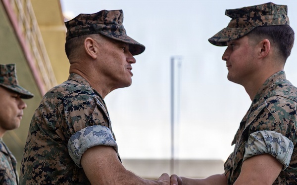 MCIPAC Officials award Marines, Sailors and members of the Okinawa Defense Bureau
