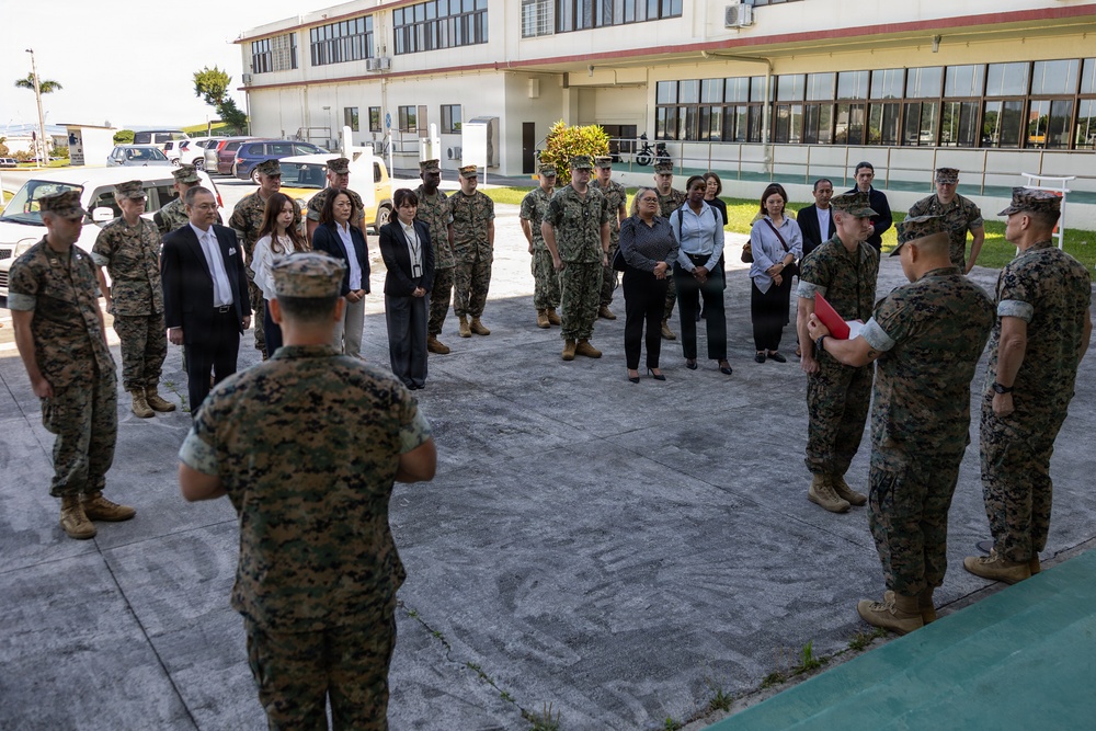 MCIPAC Officials award Marines, Sailors and members of the Okinawa Defense Bureau