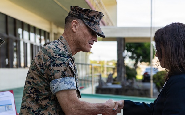 MCIPAC Officials award Marines, Sailors and members of the Okinawa Defense Bureau