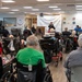 Members of the U.S. Navy Band Cruisers perform at veterans center
