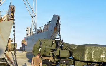 Balikatan 2026: U.S. Marines, Soldiers load HIMARS and NMESIS on LCU