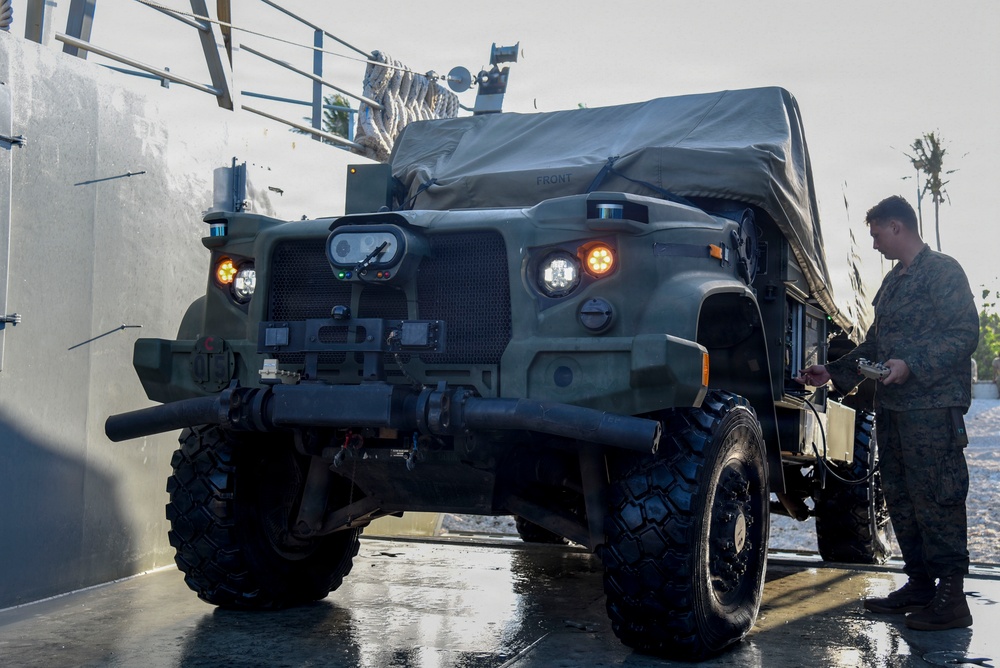 Balikatan 2026: U.S. Marines, Soldiers load HIMARS and NMESIS on LCU