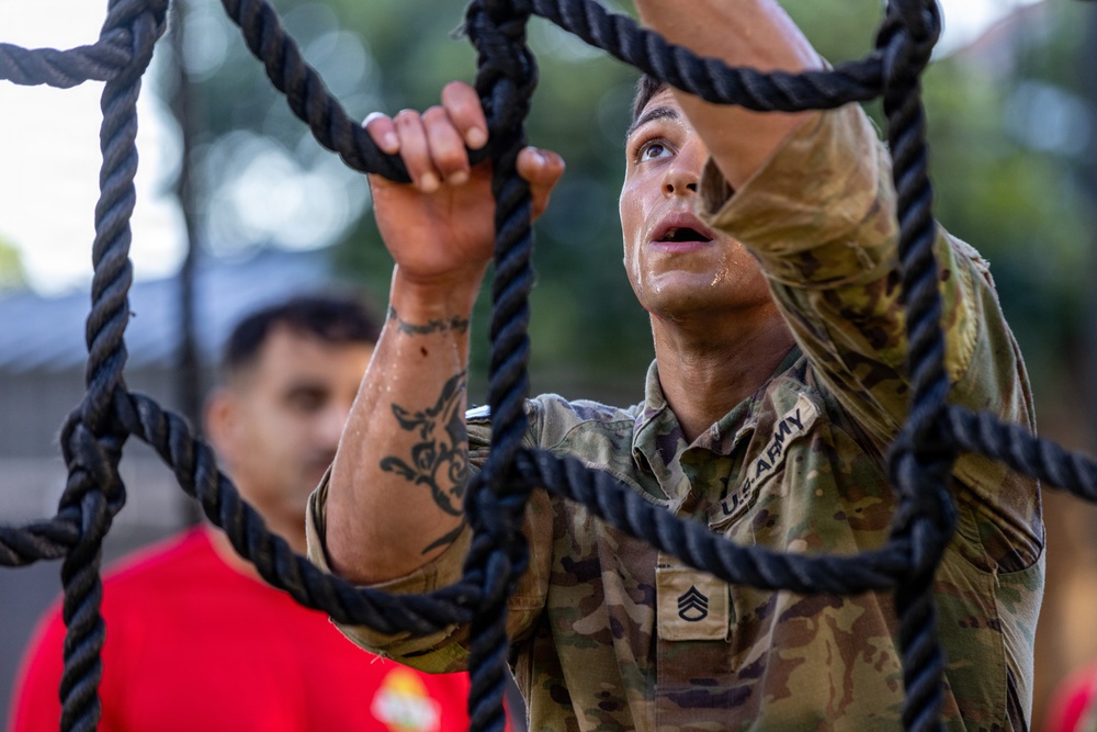 Multinational Soldiers Conduct Urban Land Navigation During Pacific Land Forces Team Readiness Challenge