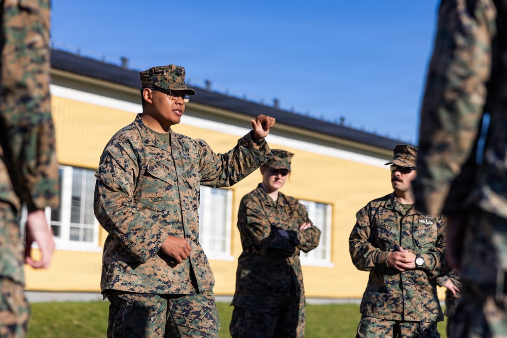 CLB-24 hones medical readiness by conducting tier I TCCC class in Swedish environment