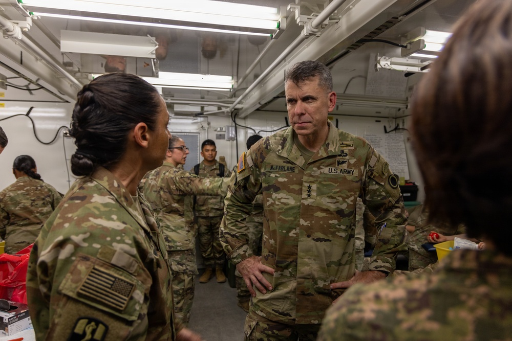 Balikatan 2026: U.S Army Lt. Gen McFarlane visits Command Node, Field Hospital in the Philippines