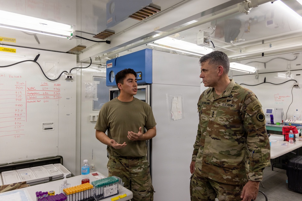 Balikatan 2026: U.S Army Lt. Gen McFarlane visits Command Node, Field Hospital in the Philippines