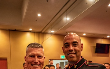 Sgt. Maj. Cordero Receives Award from Brig. Gen. Collins