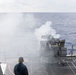 USS Mustin conducts a live-fire exercise with a Mk 38 Mod 4 machine gun