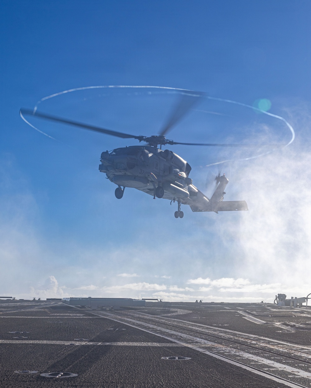 USS Mustin conducts flight operations