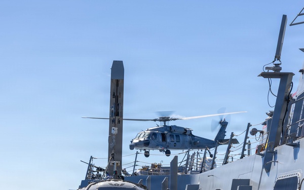 USS Mustin conducts flight operations
