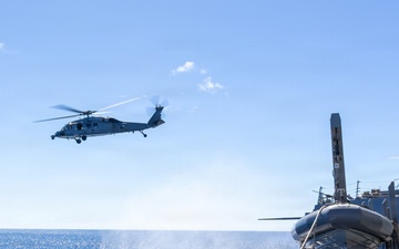 USS Mustin conducts flight operations