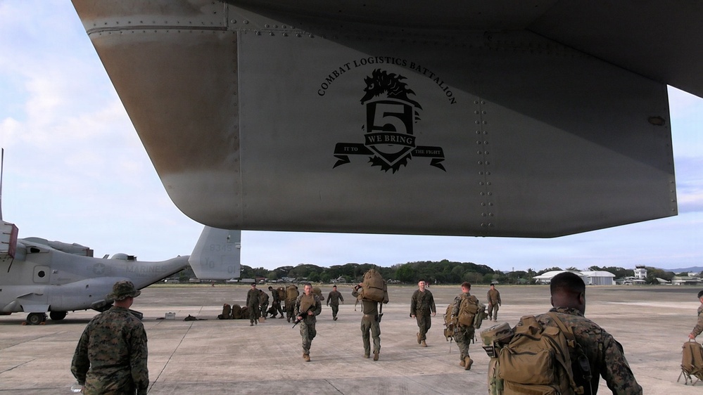 Balikatan 2026: U.S. Marines with MRF-D 26 depart Antonio Bautista Air Base for MKTSO-W