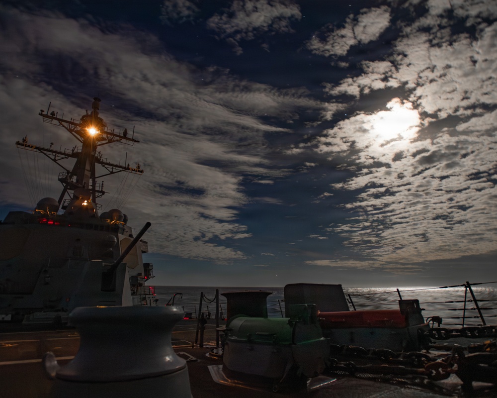 Gridley Transits The Atlantic Ocean