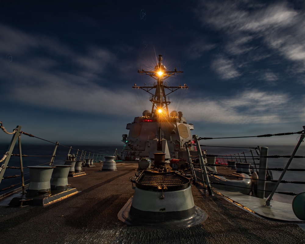 Gridley Transits The Atlantic Ocean