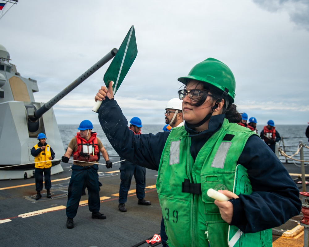 USS Gridley Conducts Underway Replenishment With USNS Patuxent