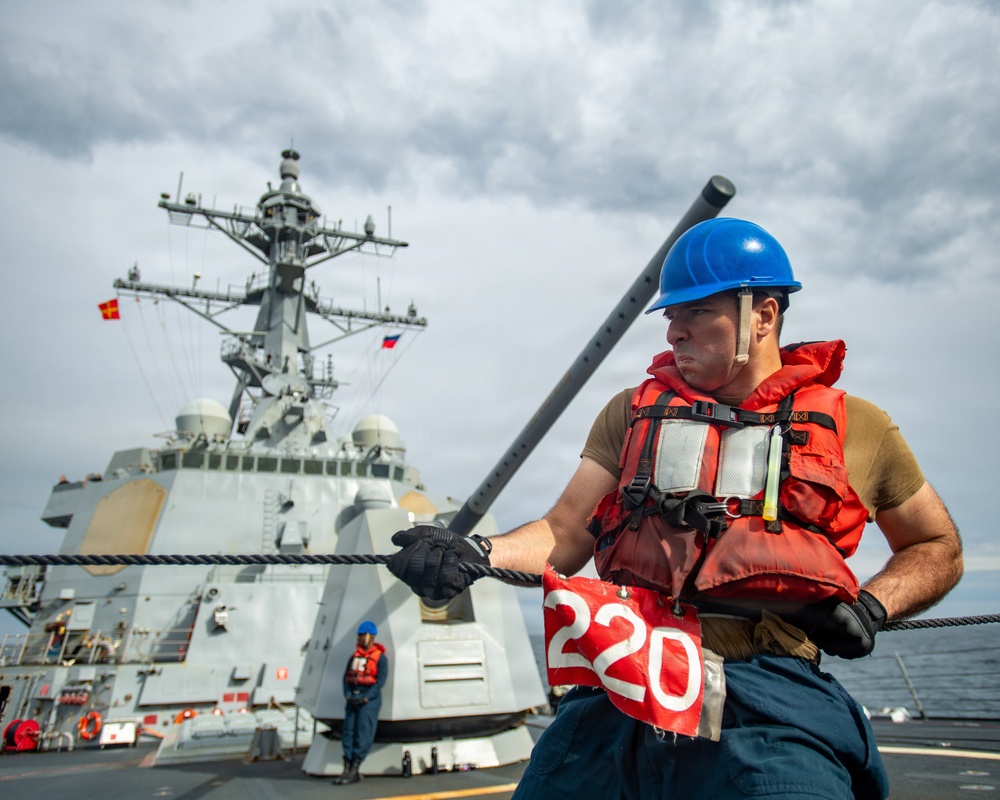 USS Gridley Conducts Underway Replenishment With USNS Patuxent