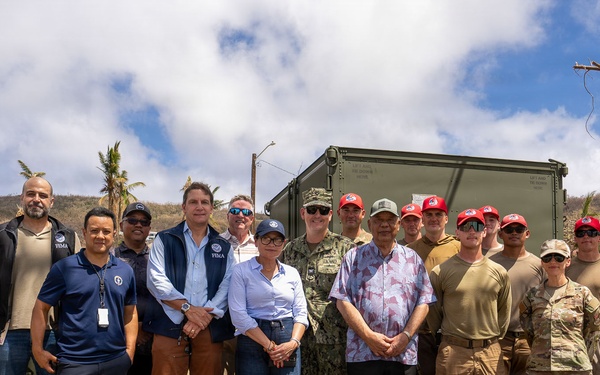Officials survey public building damages across Saipan and visit American Red Cross shelter