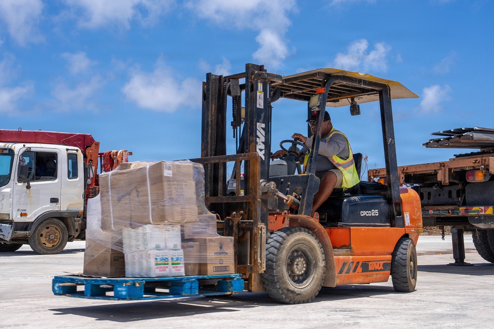 First Supply Boat Arrives in TInian, Commonwealth of the Northern Mariana Islands