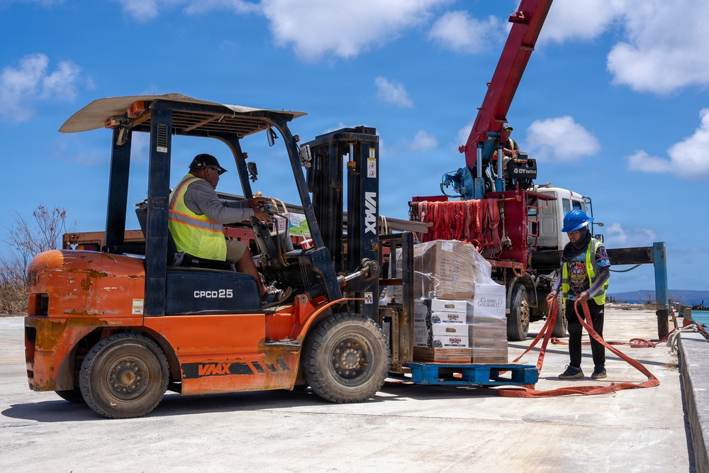 First Supply Boat Arrives in TInian, Commonwealth of the Northern Mariana Islands