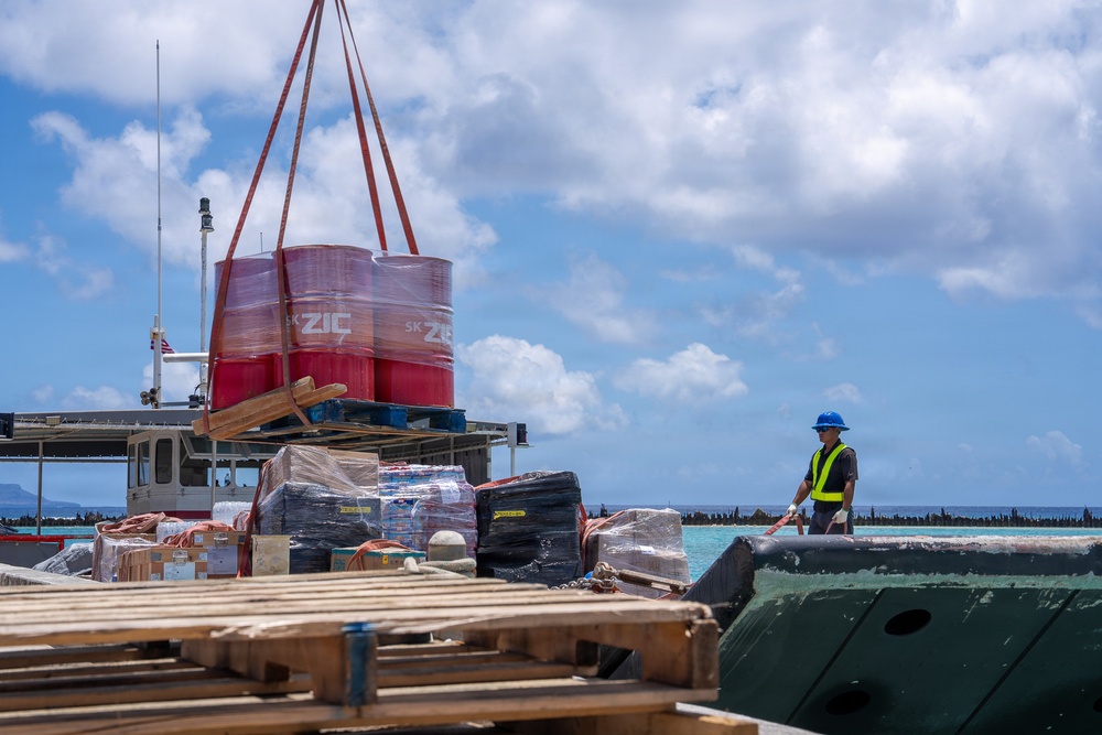 First Supply Boat Arrives in TInian, Commonwealth of the Northern Mariana Islands