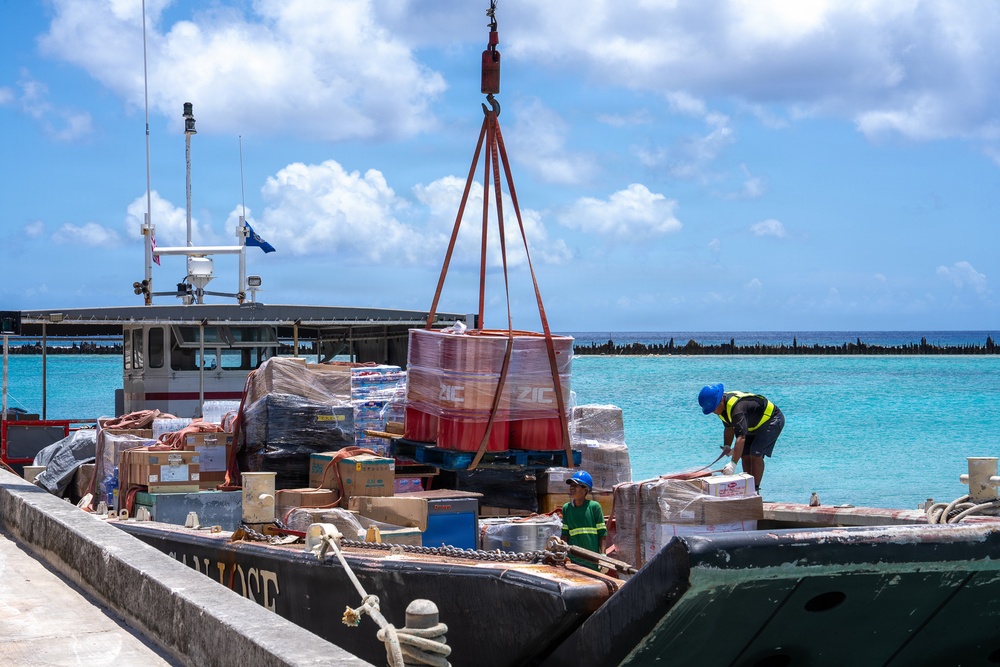 First Supply Boat Arrives in TInian, Commonwealth of the Northern Mariana Islands