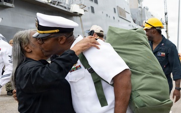 USS San Antonio (LPD 17) returns to Naval Station Norfolk