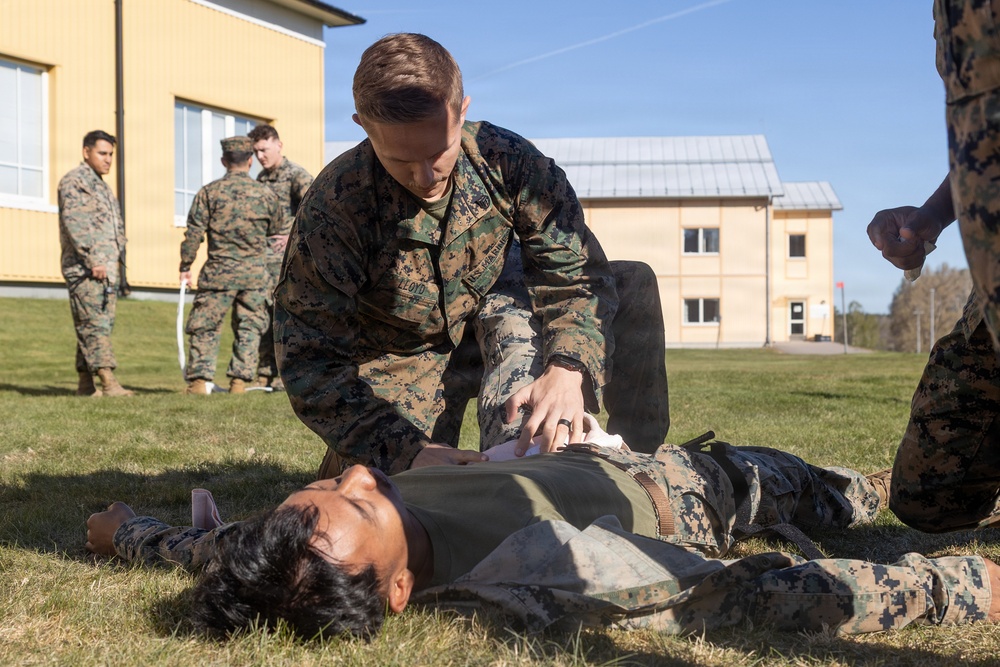 CLB-24 Conducts Combat Medical Training in Scandinavia