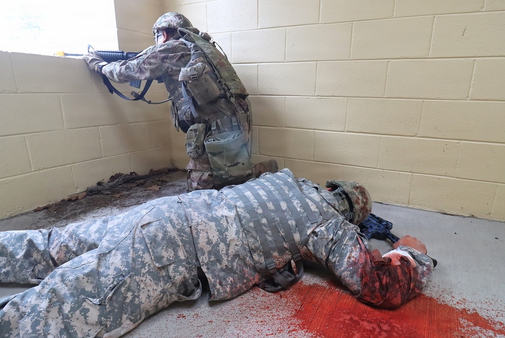 JB MDL- 1-254th Regiment Combat Medic Students Provide Covering Fire