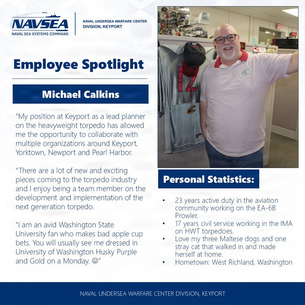 NUWC Division, Keyport Employee Spotlight: Michael Calkins