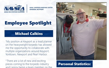 NUWC Division, Keyport Employee Spotlight: Michael Calkins