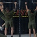 Marines attending 1st Sgts. Symposium Conduct physical training