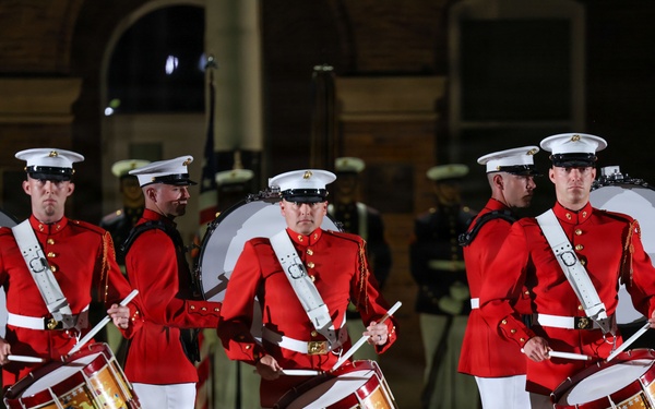Marine Barracks Washington Hosts Col. Barnum at Evening Parade