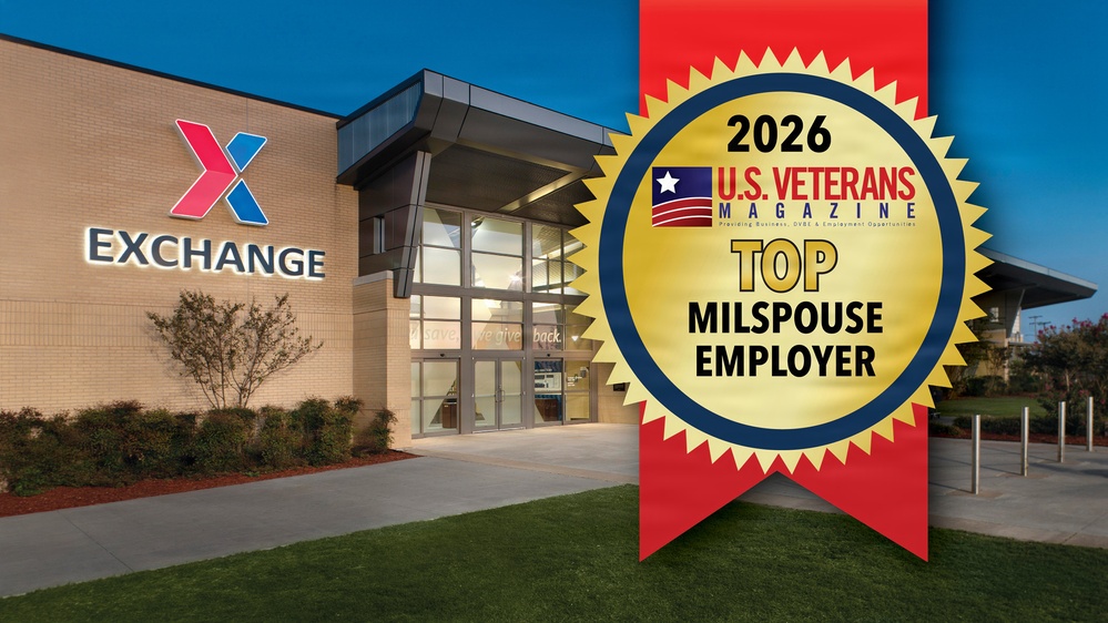 Exchange Named Inaugural Top Military Spouse Employer by U.S. Veterans Magazine