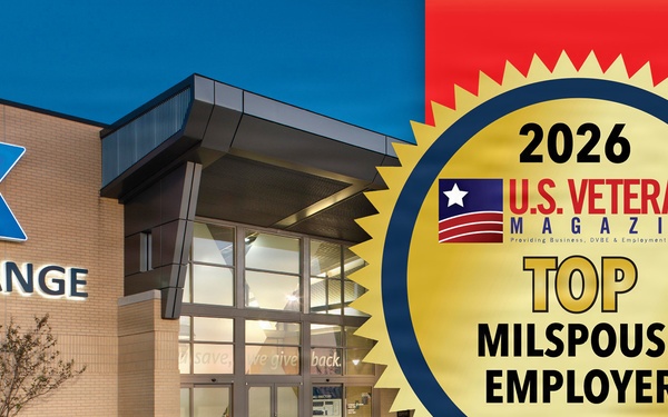 Exchange Named Inaugural Top Military Spouse Employer by U.S. Veterans Magazine