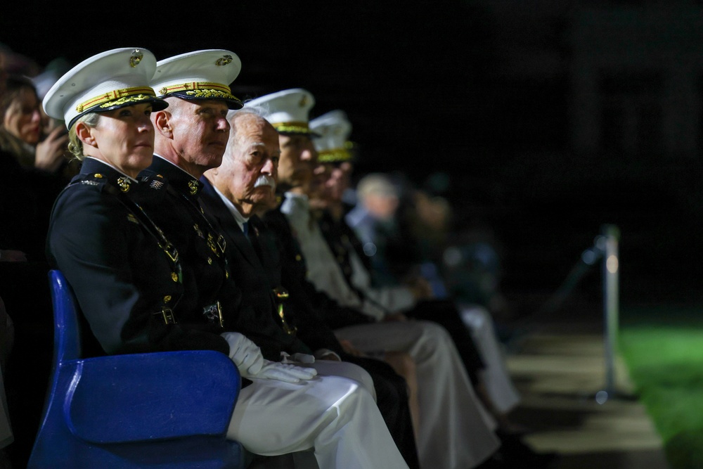 Marine Barracks Washington Hosts Col. Barnum at Evening Parade