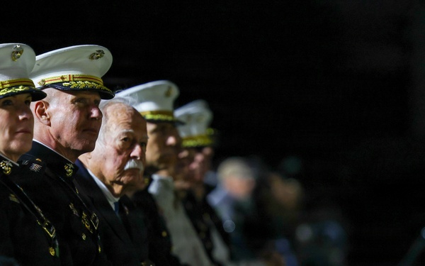 Marine Barracks Washington Hosts Col. Barnum at Evening Parade