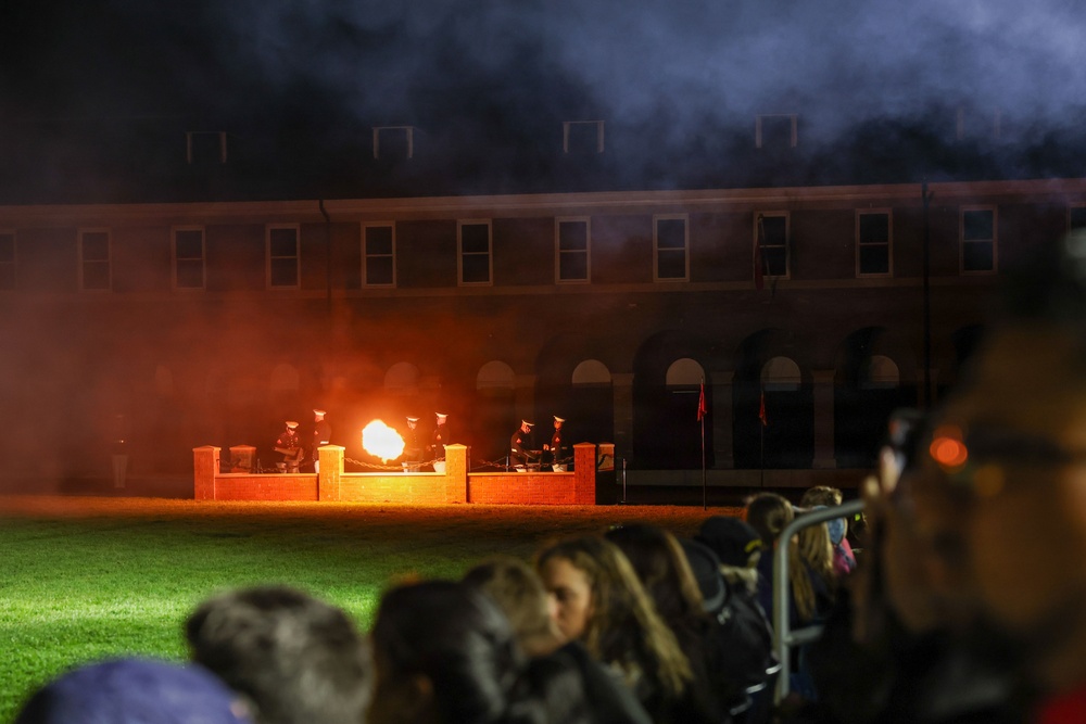 Marine Barracks Washington Hosts Col. Barnum at Evening Parade
