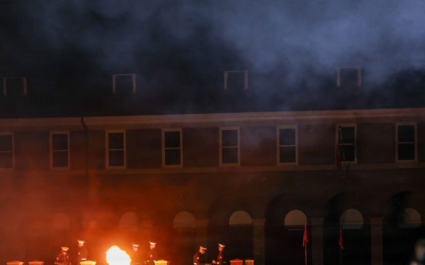 Marine Barracks Washington Hosts Col. Barnum at Evening Parade