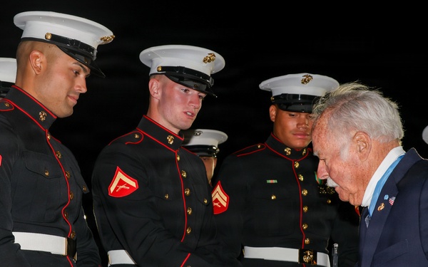 Marine Barracks Washington Hosts Col. Barnum at Evening Parade