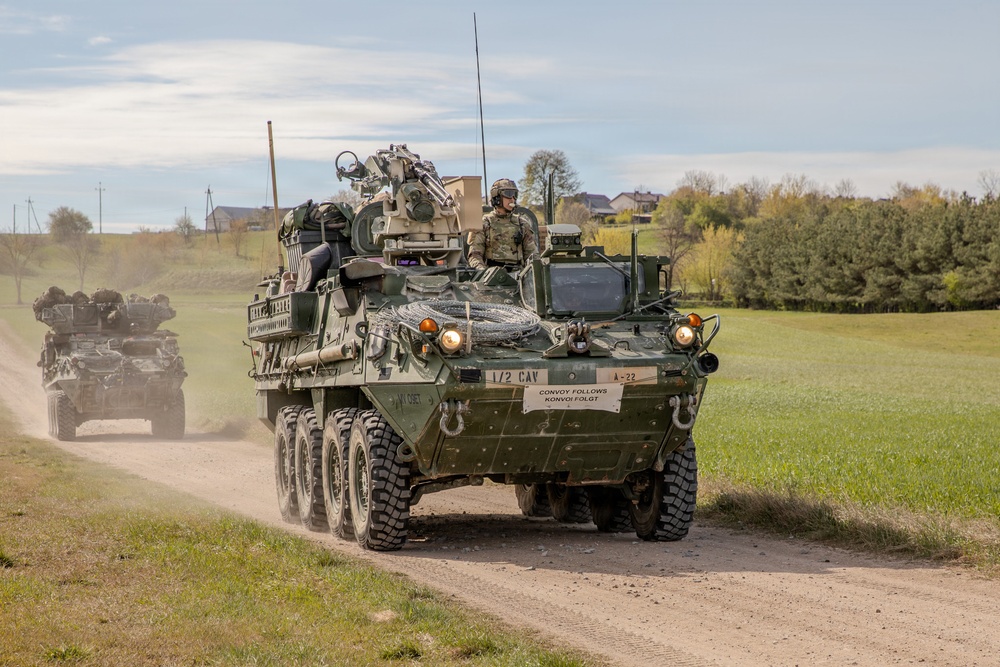 2nd Cavalry Regiment conducts wet gap crossing erected by 809th MRBC.