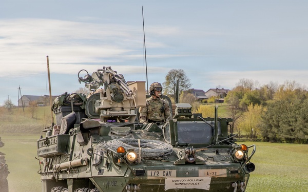 2nd Cavalry Regiment conducts wet gap crossing erected by 809th MRBC.
