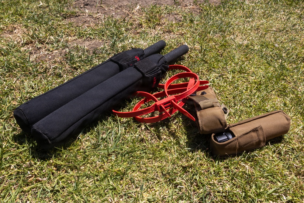 U.S. Marines with 2nd Bn., 5th Marines, participate in non-lethal weapons course