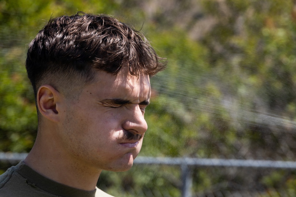 U.S. Marines with 2nd Bn., 5th Marines, participate in non-lethal weapons course