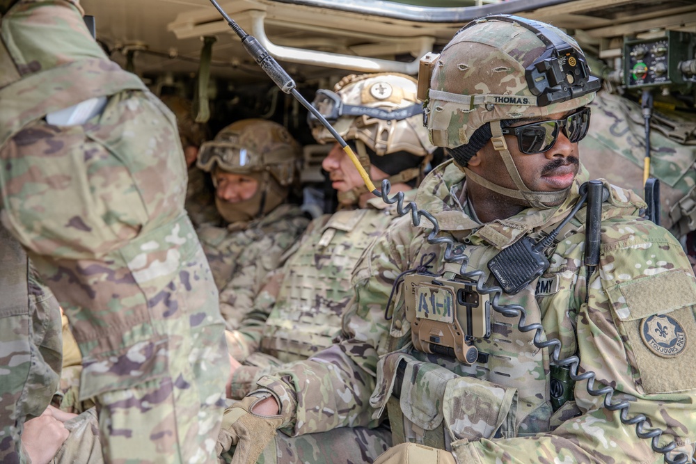 2nd Cavalry Regiment conducts wet gap crossing erected by 809th MRBC.