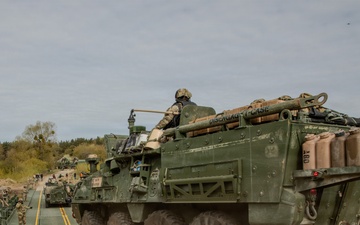 2nd Cavalry Regiment conducts wet gap crossing erected by 809th MRBC.