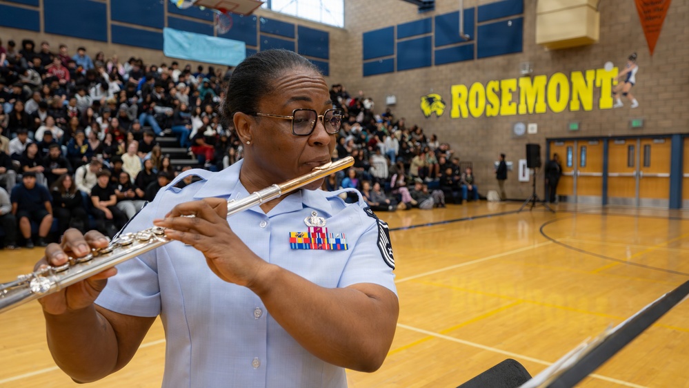 Band of the Golden West performs for students