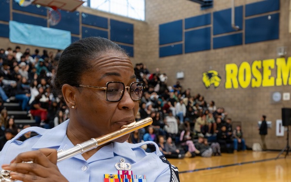 Band of the Golden West performs for students